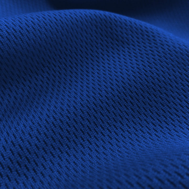 Heavy Dimple Mesh (Bird's Eye) fabric in Royal, sold by the yard