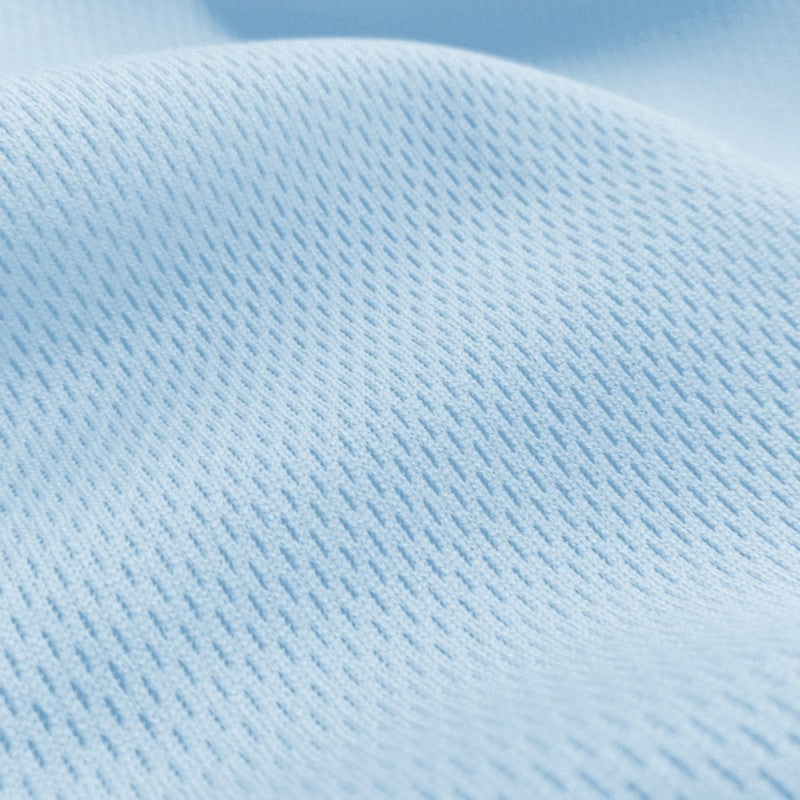 Dimple Mesh (Bird's Eye) fabric in Sky Blue, sold by the yard