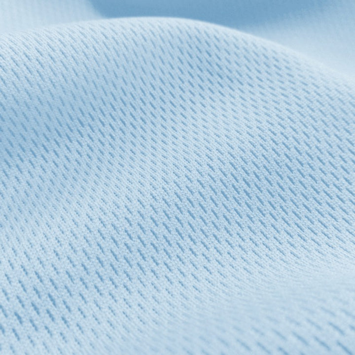 Dimple Mesh (Bird's Eye) fabric in Sky Blue, sold by the yard