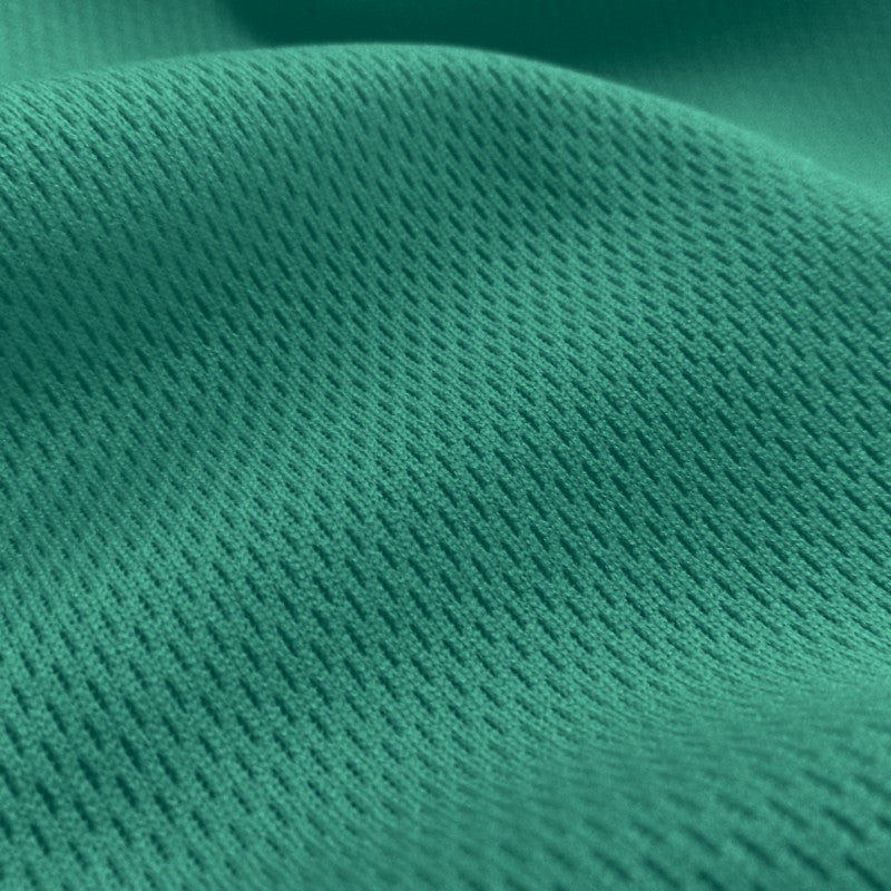 Dimple Mesh (Bird's Eye) fabric in Teal, sold by the yard