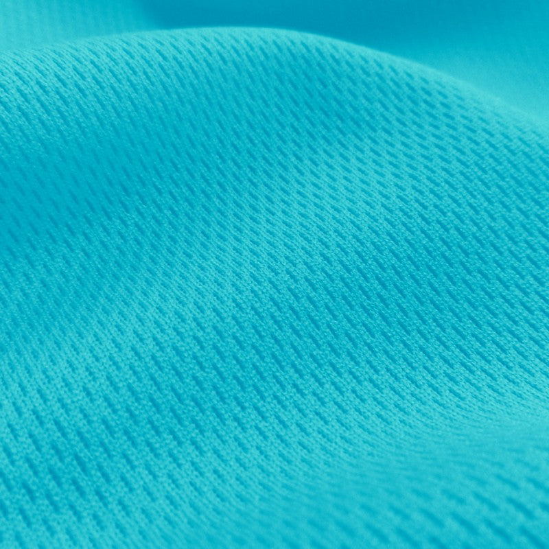 Dimple Mesh (Bird's Eye) fabric in Turquoise, sold by the yard