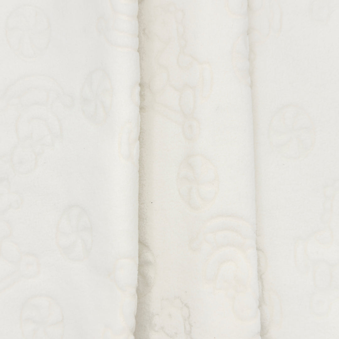 Embossed baby toy pattern on anti-pill polar fleece fabric – 60 inches wide