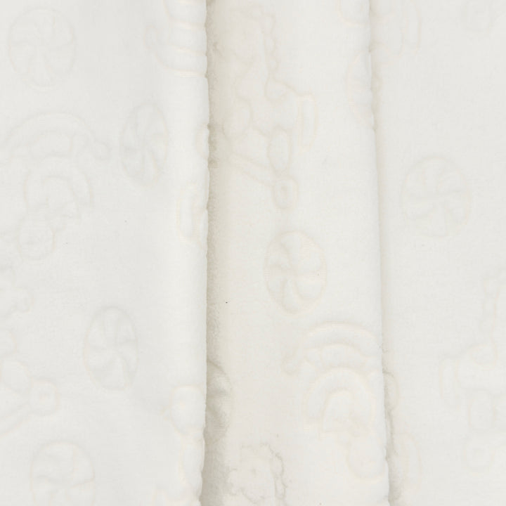 Embossed baby toy pattern on anti-pill polar fleece fabric – 60 inches wide