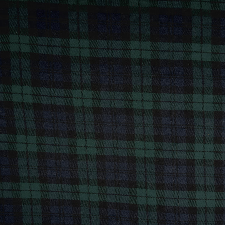 Tela de franela 100 % algodón FabricLA | 152 cm de ancho | Se vende por yarda | Para mantas, fundas de almohada, acolchado, costura, pijamas y camisas | Azul y verde | 5 