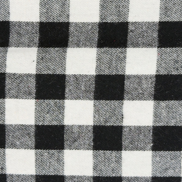 Black and white checkered fabric pattern