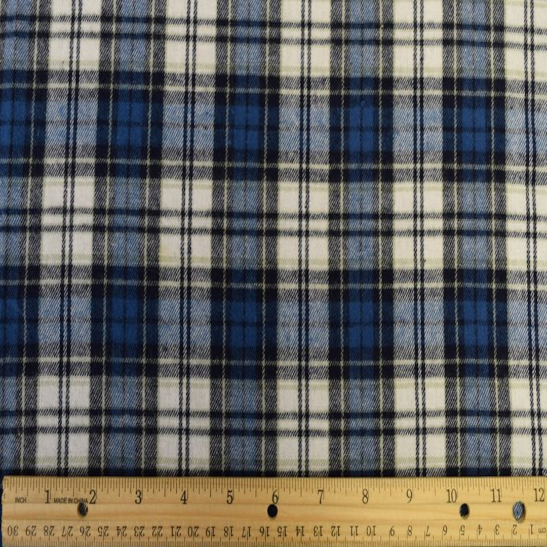 FabricLA | 100% Cotton Flannel Tartan Fabric | 60 inches Wide | Sold By The Yard | Blanket, Pillowcases, Quilting, Sewing, PJ, Shirt, Cloth | 10 - FabricLA.com