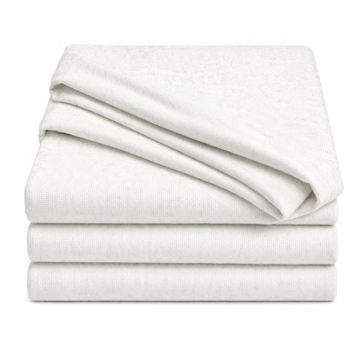 White 100% Cotton Flannel Fabric — 58/60" Wide, By the Yard | FabricLA
