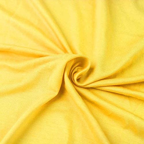 FabricLA 12oz Cotton Spandex Jersey Knit Fabric | Golden Yellow - FabricLA.com