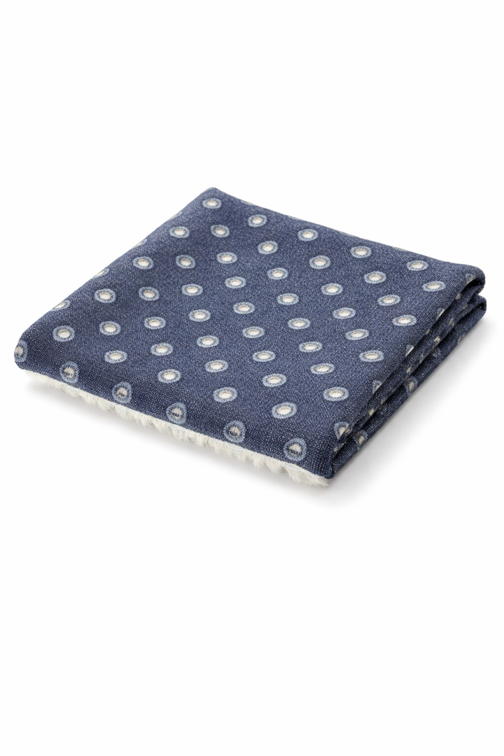 100% Cotton Indigo Eyelet Dot Denim Fabric – 57/58" Wide | Lightweight 135 GSM | By the Yard