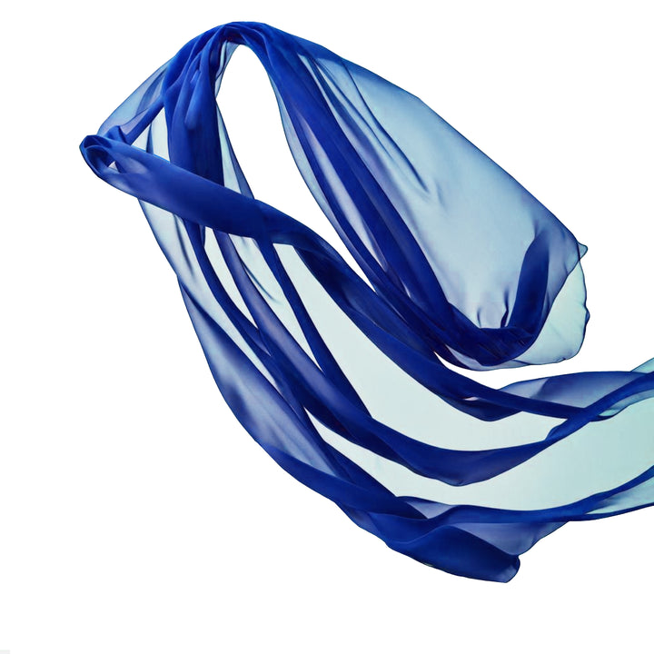 Tela de gasa azul rey por yarda: ligera y suave, 100 % poliéster, 152 cm de ancho | FabricLA