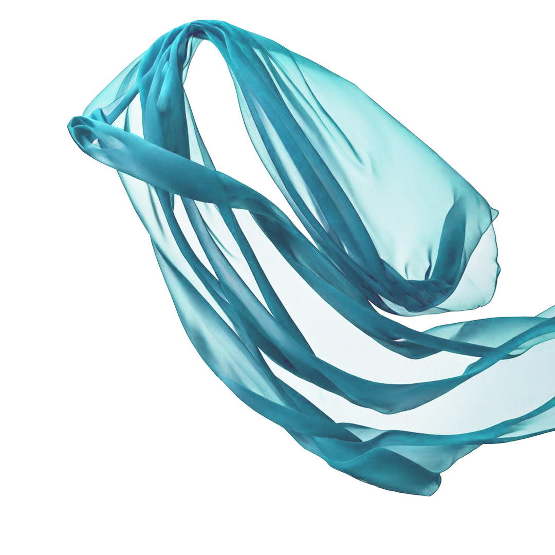 Teal Chiffon Fabric by the Yard – Lightweight Soft 100% Polyester, 60”