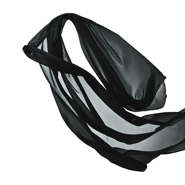 Black Chiffon Fabric by the Yard – 58/60” Soft, Lightweight Polyester