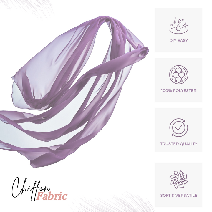 Chiffon Fabric | Lilac - Soft Lightweight Polyester | 60" Wide