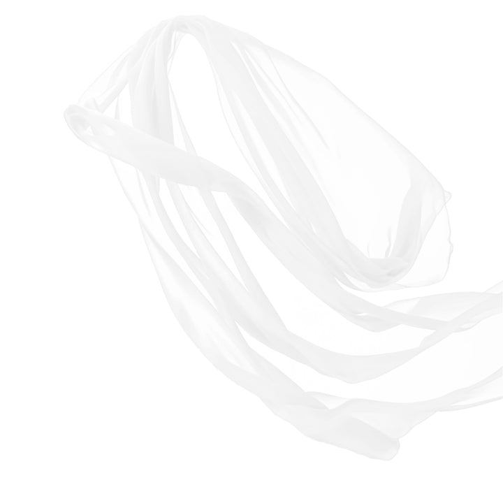 Chiffon Fabric by the Yard – White 60” inch Polyester Soft Lightweight