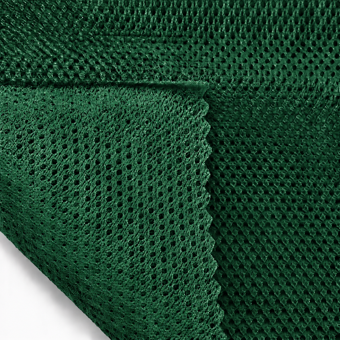 Tejido de micromalla 100 % poliéster, 152 cm de ancho, color negro