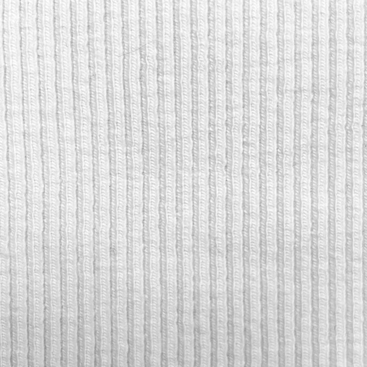 Cotton 2X1 Rib Fabric - 48 Inches Wide, White | FabricLA - FabricLA.com