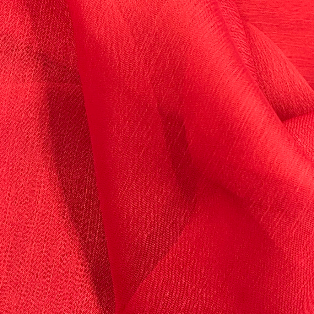 Red 2-tone chiffon fabric, 60 inch wide polyester with color-shifting shimmer