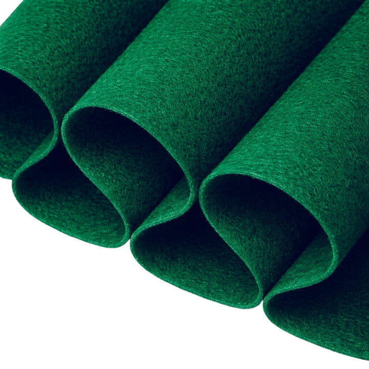 Tela de fieltro acrílico verde Kelly de FabricLA - 160 g/yd² - 183 cm de ancho | 1,6 mm de grosor por yarda - Ideal para manualidades brillantes y decoración vibrante