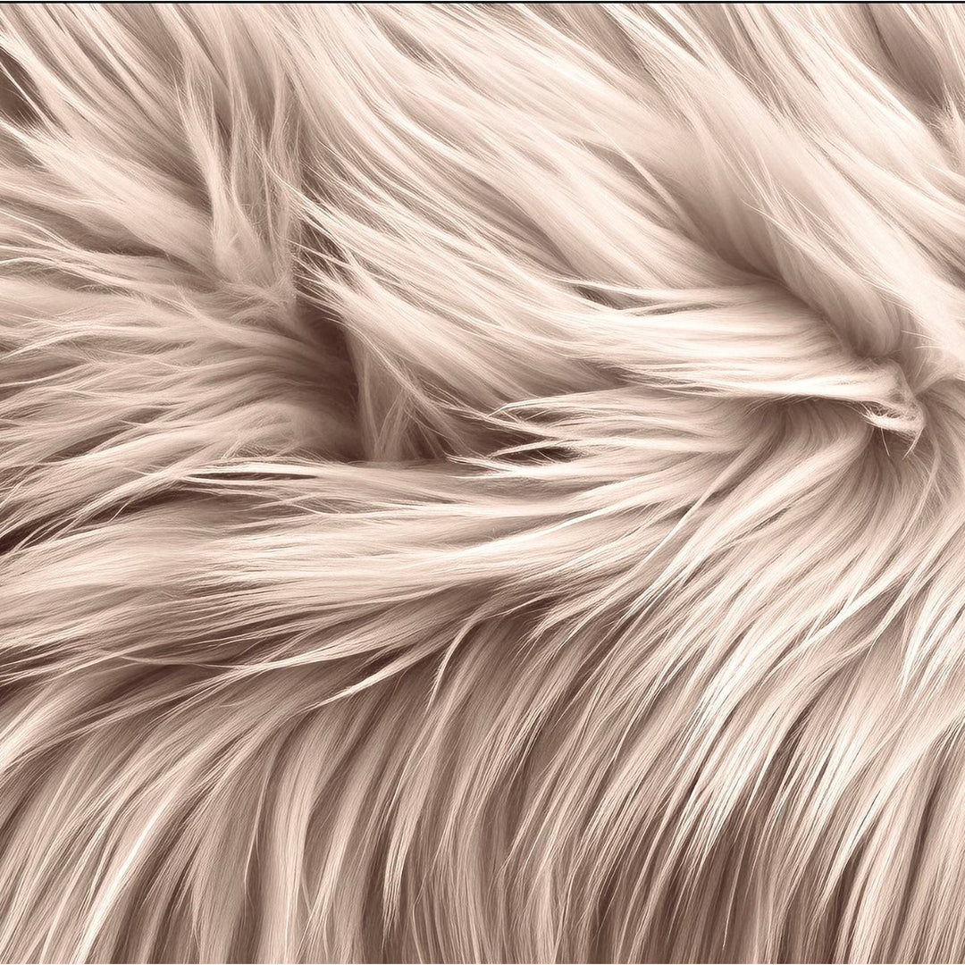 Round Shaggy Faux Fur Fabric - 40 inches Diameter - Circular Fluffy Faux Fur for Home Decor