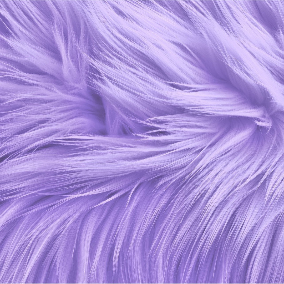 Round Shaggy Faux Fur Fabric - 40 inches Diameter - Circular Fluffy Faux Fur for Home Decor