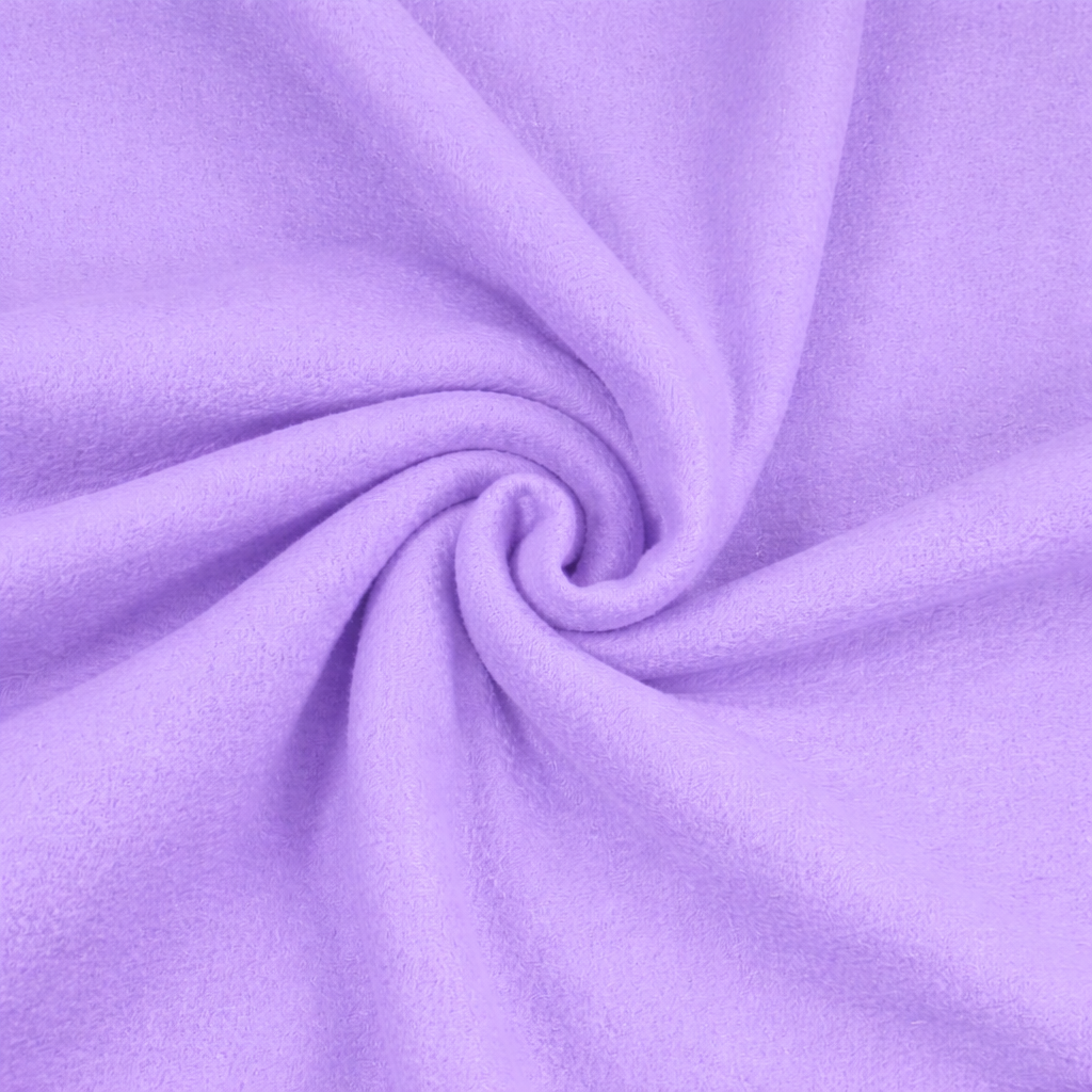 Close-up of Lavender fleece fabric with a swirl pattern