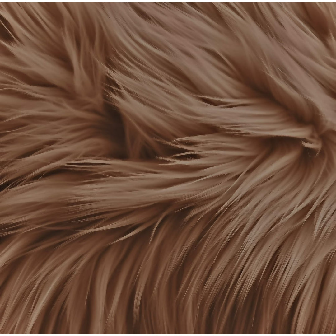 Round Shaggy Faux Fur Fabric - 40 inches Diameter - Circular Fluffy Faux Fur for Home Decor