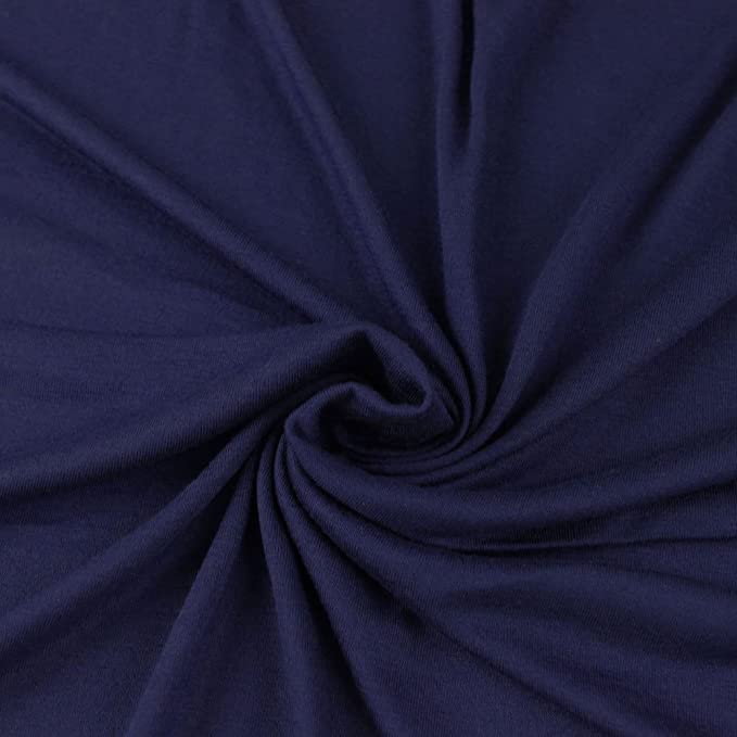 12 oz cotton spandex jersey swatch - Navy