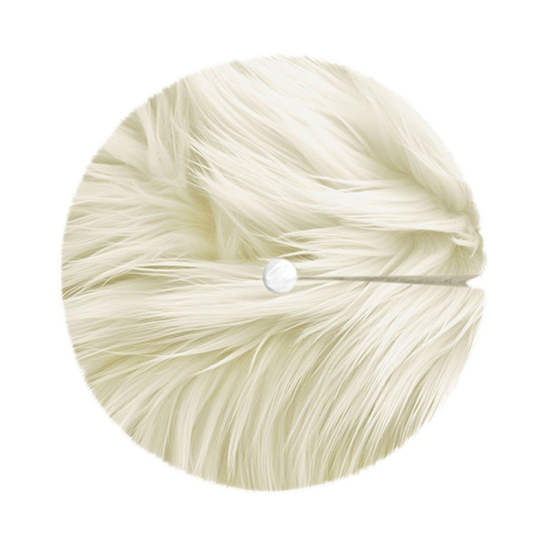FAUX FUR SCRUNCHIE OFF WHITE FAUX FUR SCRUNCHIE OFF WHITE