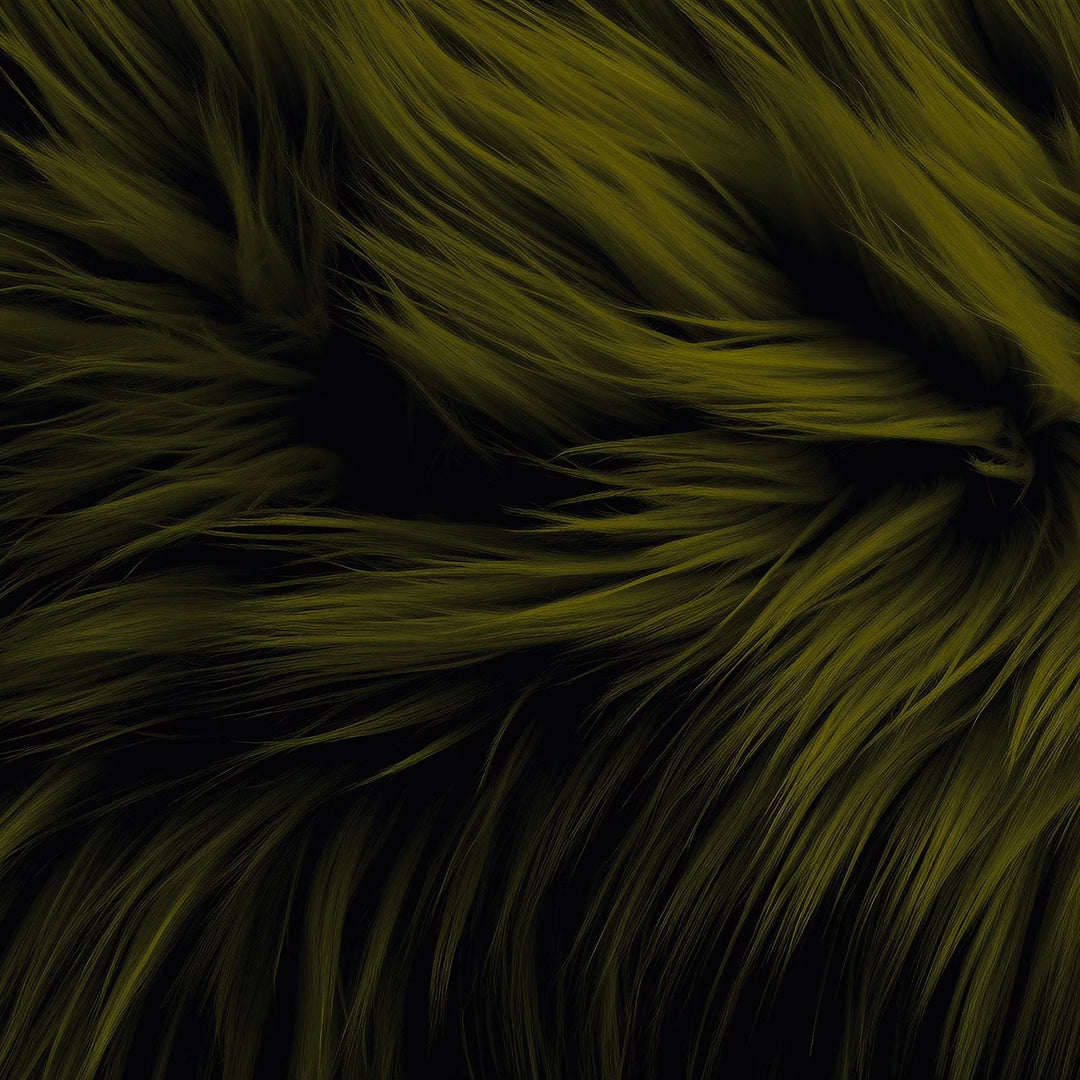 Round Shaggy Faux Fur Fabric - 40 inches Diameter - Circular Fluffy Faux Fur for Home Decor