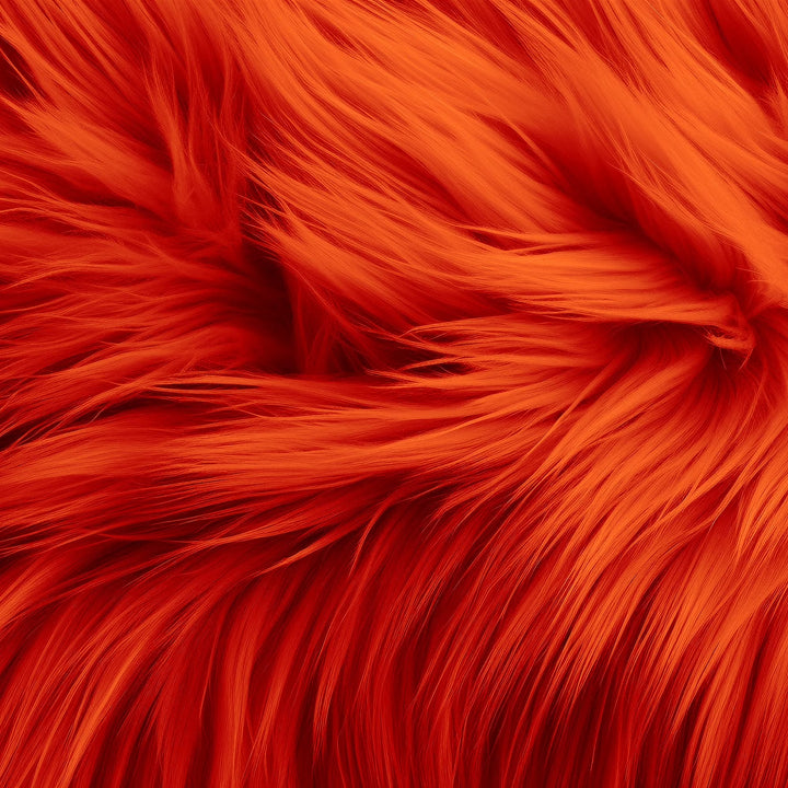 Round Shaggy Faux Fur Fabric - 40 inches Diameter - Circular Fluffy Faux Fur for Home Decor