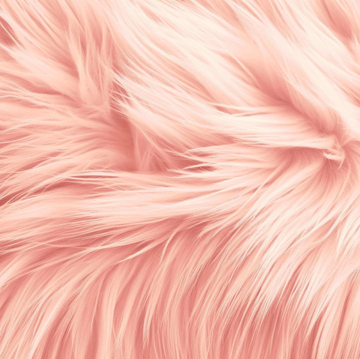 Round Shaggy Faux Fur Fabric - 40 inches Diameter - Circular Fluffy Faux Fur for Home Decor