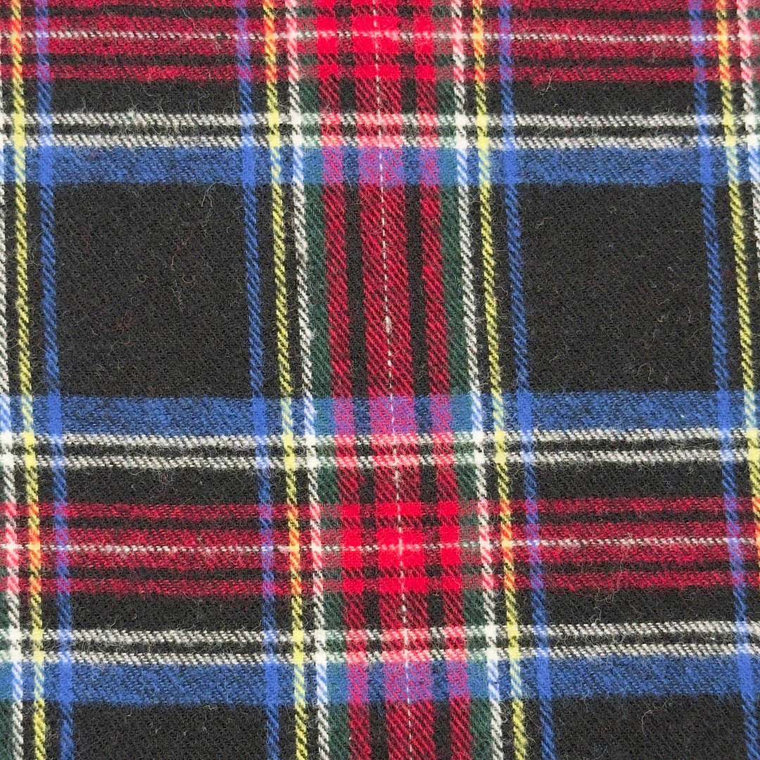 North Peak Tartan cotton flannel fabric close-up
