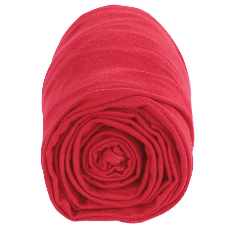 FabricLA DTY Tejido de punto de poliéster y spandex de doble cepillado | Rojo 