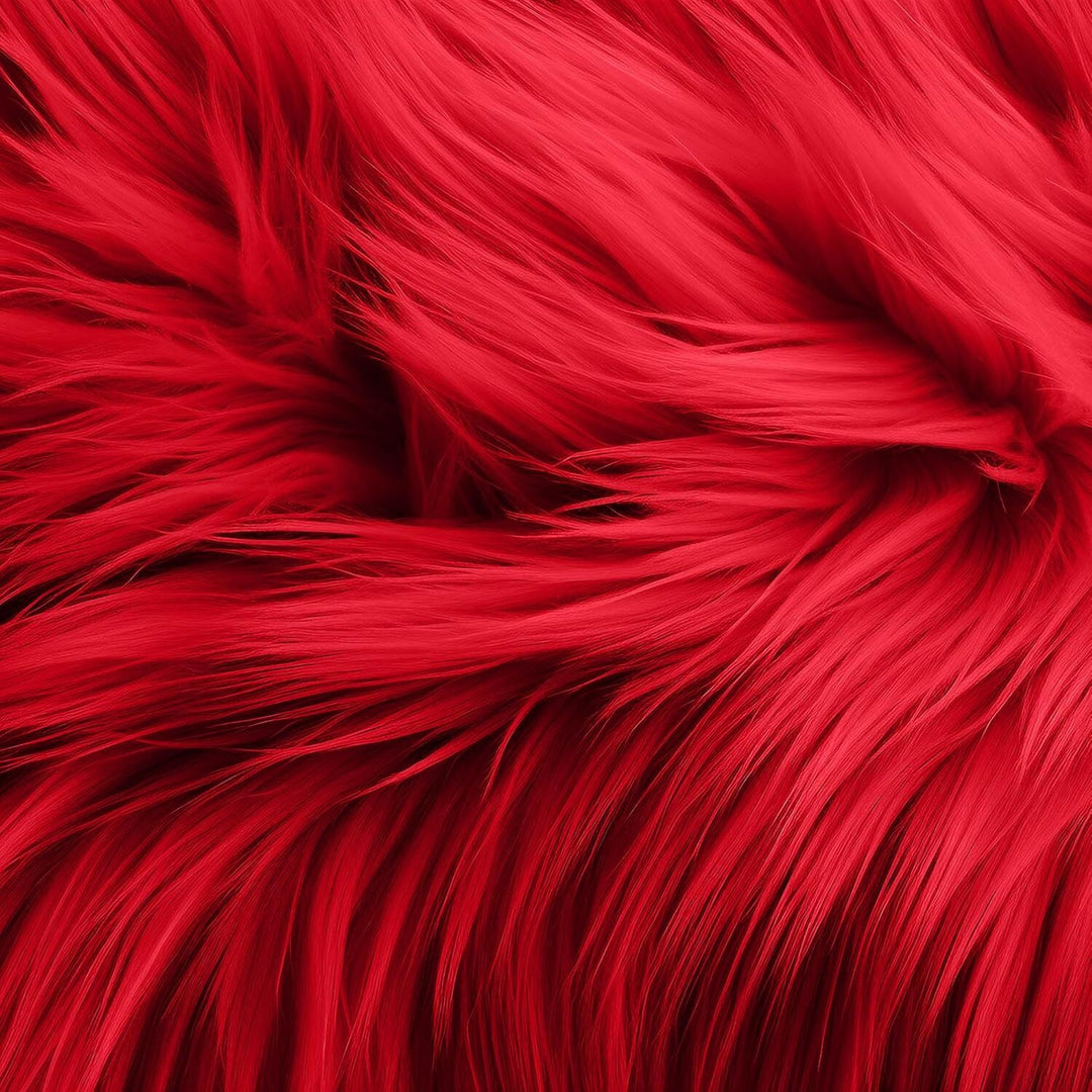 Round Shaggy Faux Fur Fabric - 40 inches Diameter - Circular Fluffy Faux Fur for Home Decor