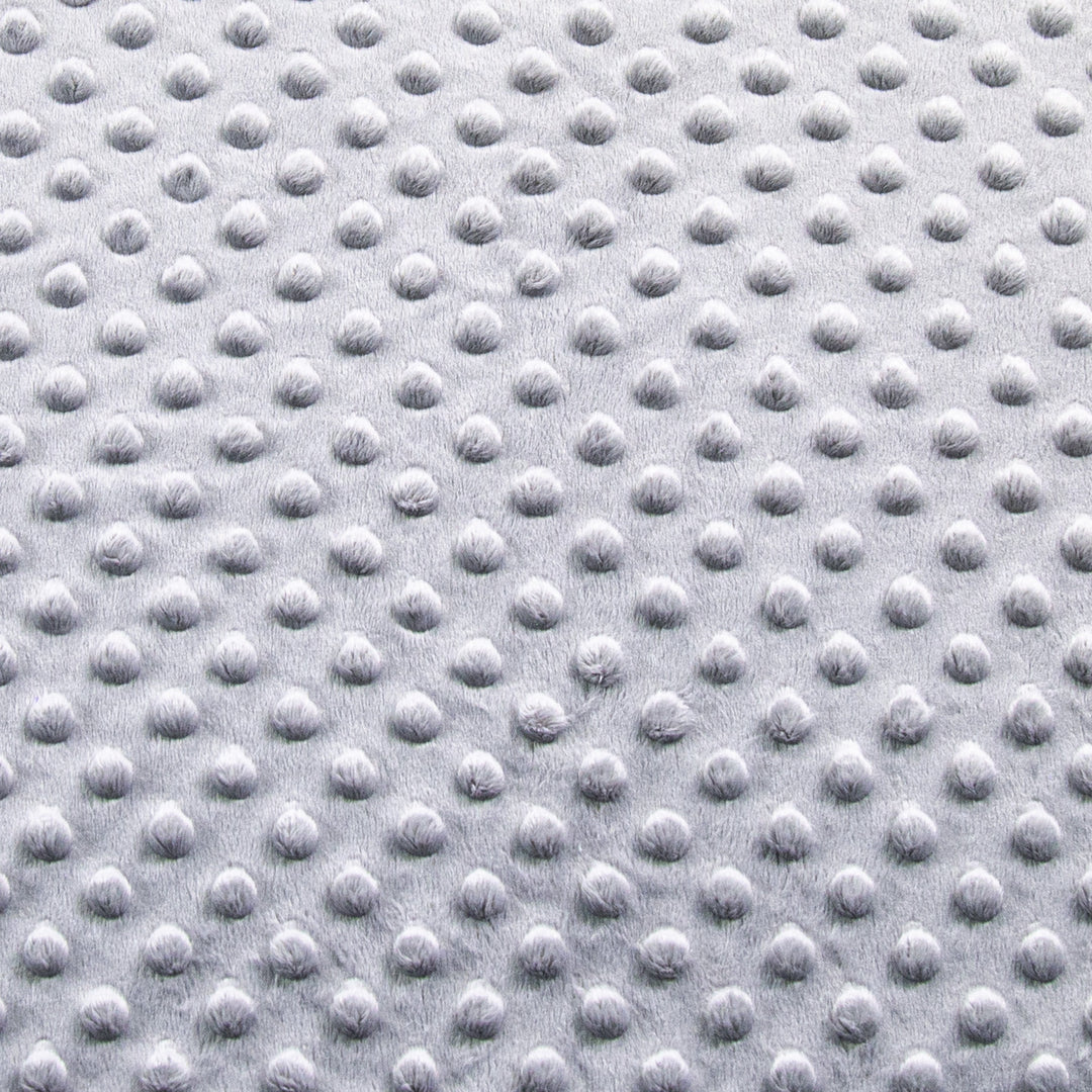 Silver Dimple Dot minky swatch