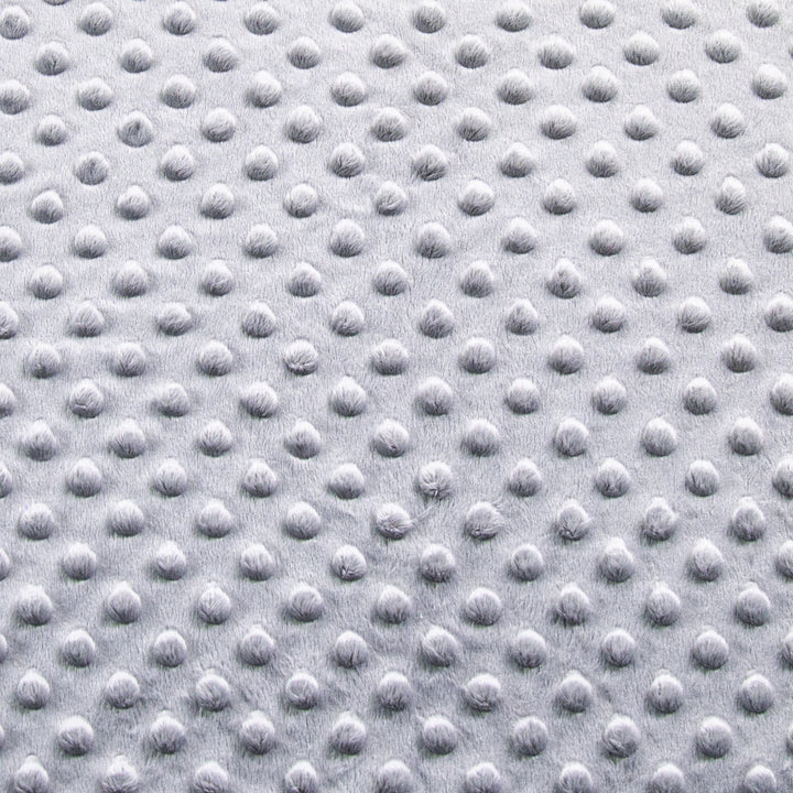 Silver Dimple Dot minky swatch
