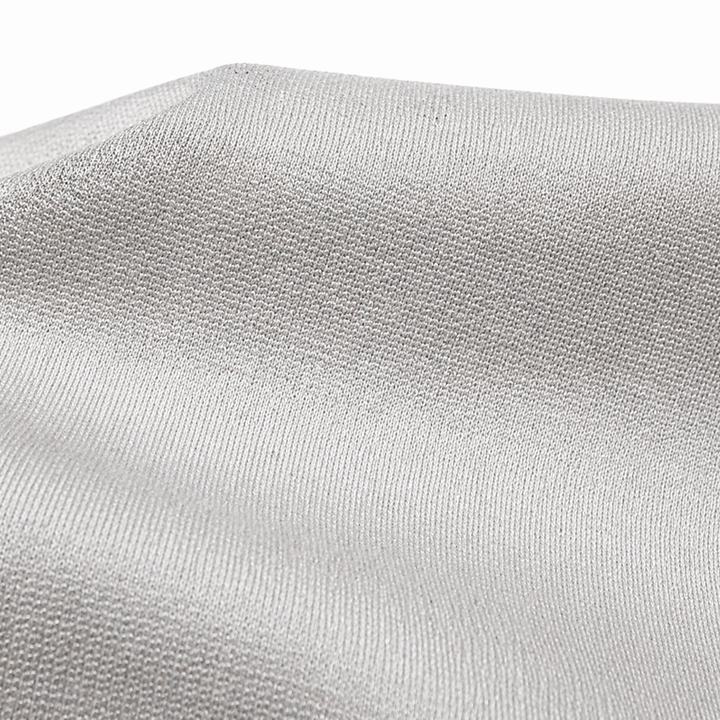 Close-up of 100% cotton interlock fabric in white PFD, ideal for dyeing and garment production, cotton interlock fabric by the yard.
