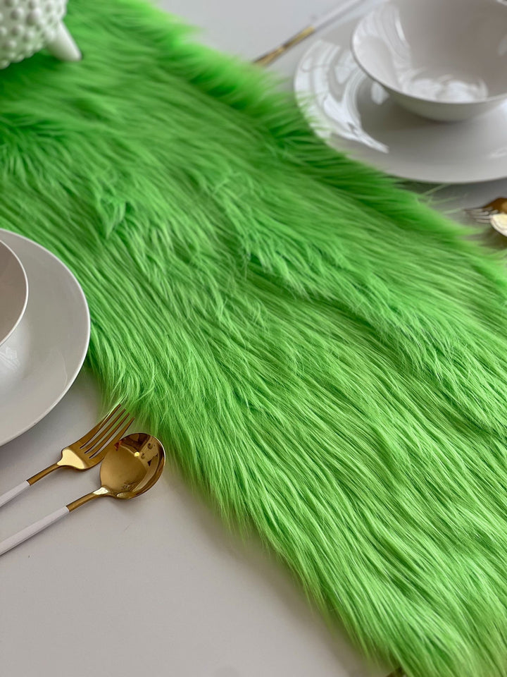 Faux Fur Table Runners in Multiple Colors by FabricLA