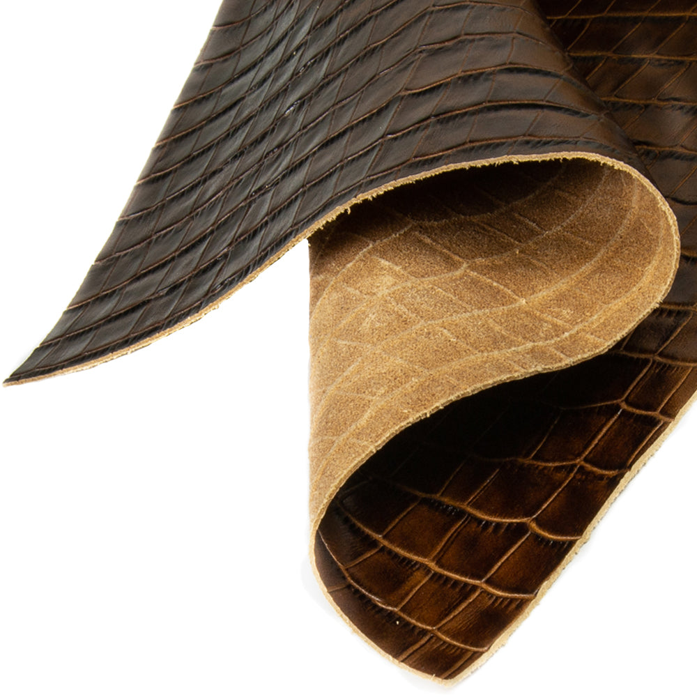 Genuine Leather Tooling and Crafting Sheets | Heavy Duty Full Grain Cowhide (0.8-1.0mm) | Tampa Lt. Brown - FabricLA.com