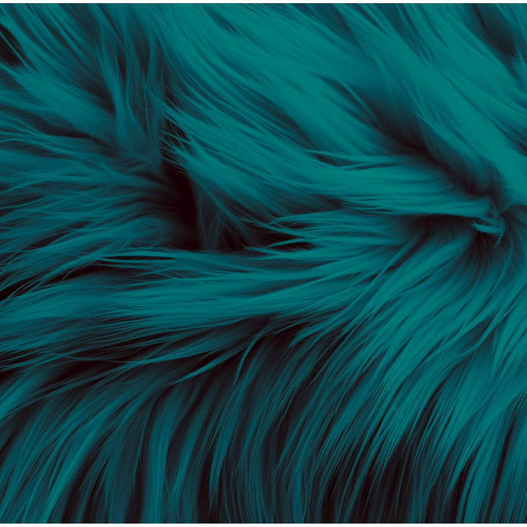 Round Shaggy Faux Fur Fabric - 40 inches Diameter - Circular Fluffy Faux Fur for Home Decor