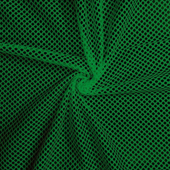 Athletic King Mesh fabric in Kelly Green, sold by the yard