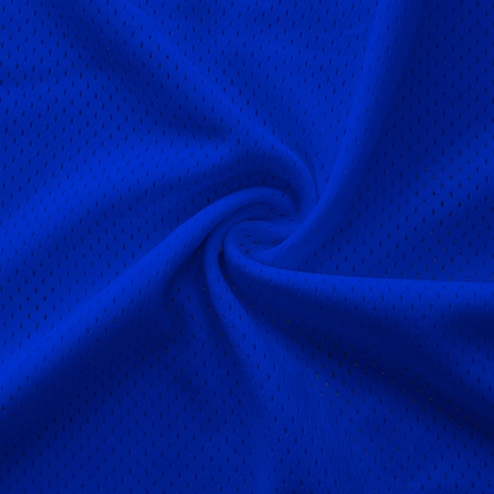 Athletic Pro Mesh Jersey fabric in Royal, sold by the yard