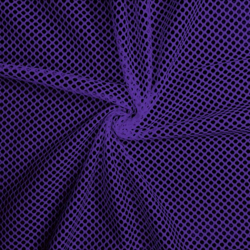 Athletic King Mesh fabric in Purple, sold by the yard