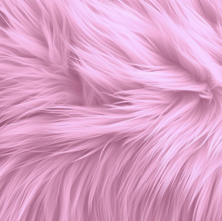 Round Shaggy Faux Fur Fabric - 40 inches Diameter - Circular Fluffy Faux Fur for Home Decor