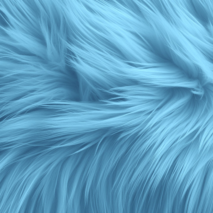 Faux Fur Fabric | Baby Blue - FabricLA.com