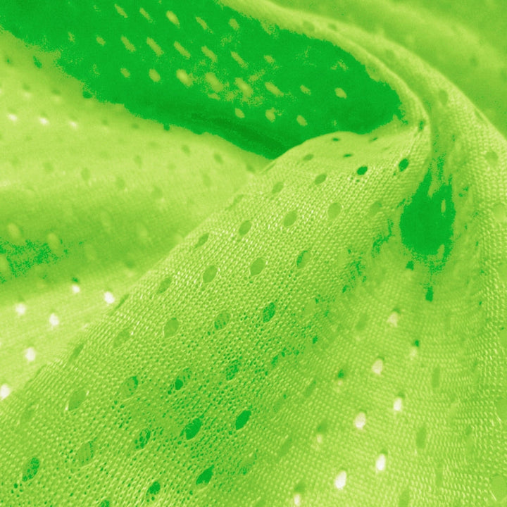 Football Mesh fabric in Lime, 100% polyester, sold by the yard