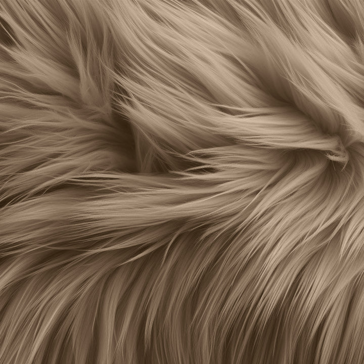 Faux Fur Fabric | Beige - FabricLA.com