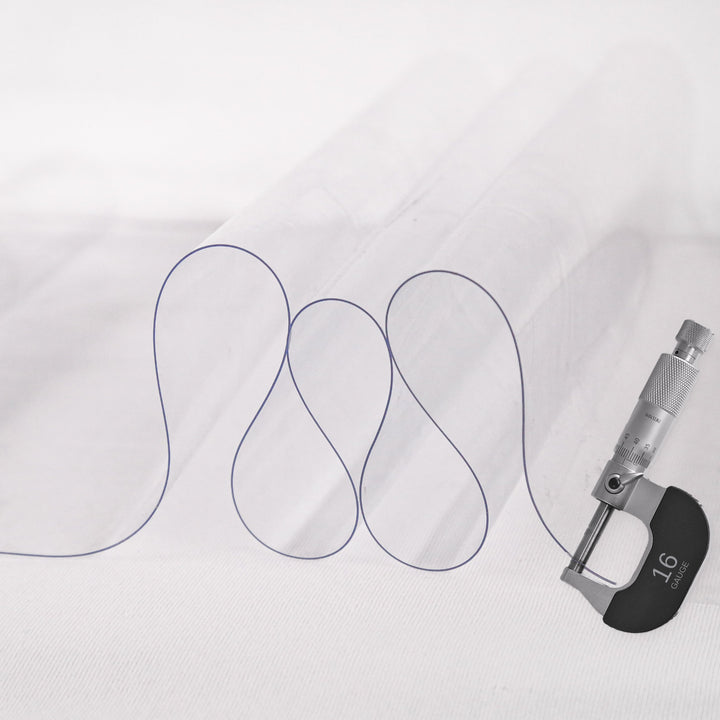 16 gauge clear vinyl thickness measured with a micrometer | FabricLA