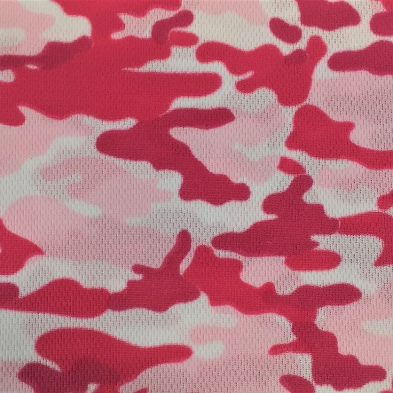 Camouflage Dimple Mesh fabric in Pink, sold by the yard