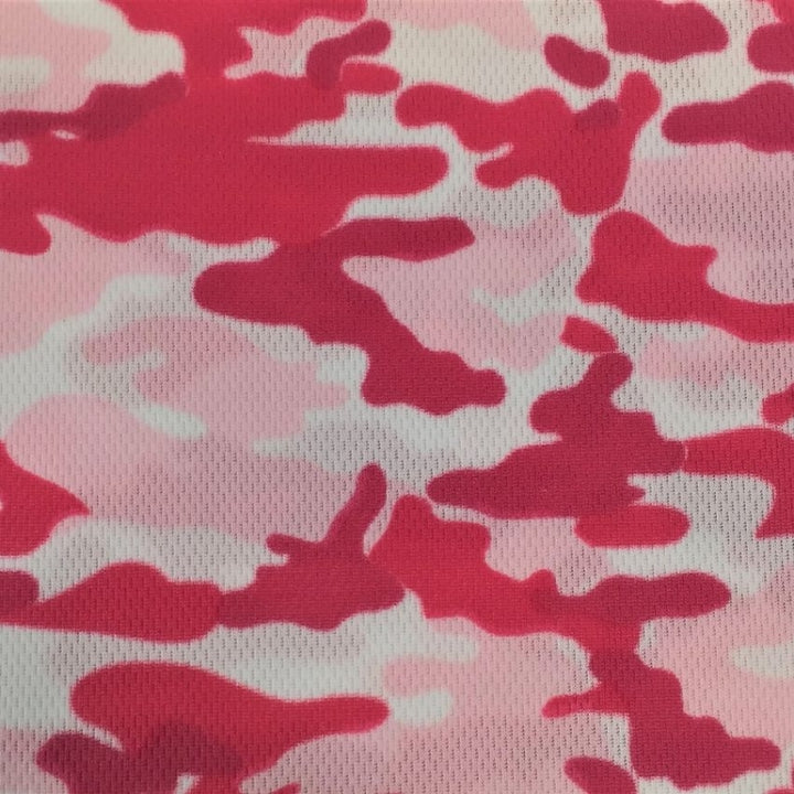 Camouflage Dimple Mesh fabric in Pink, sold by the yard